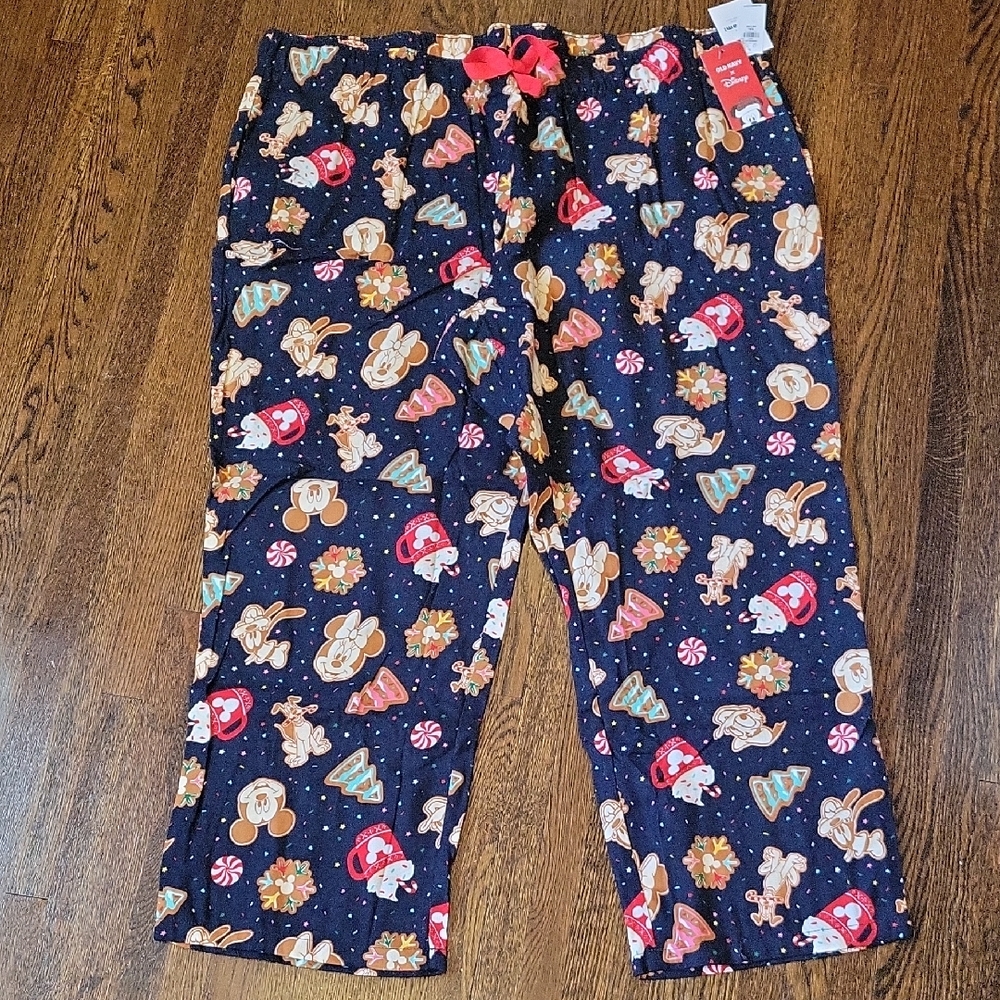 Old Navy X Disney Holiday Pajama Pant with Draw String, Mickey & Friends